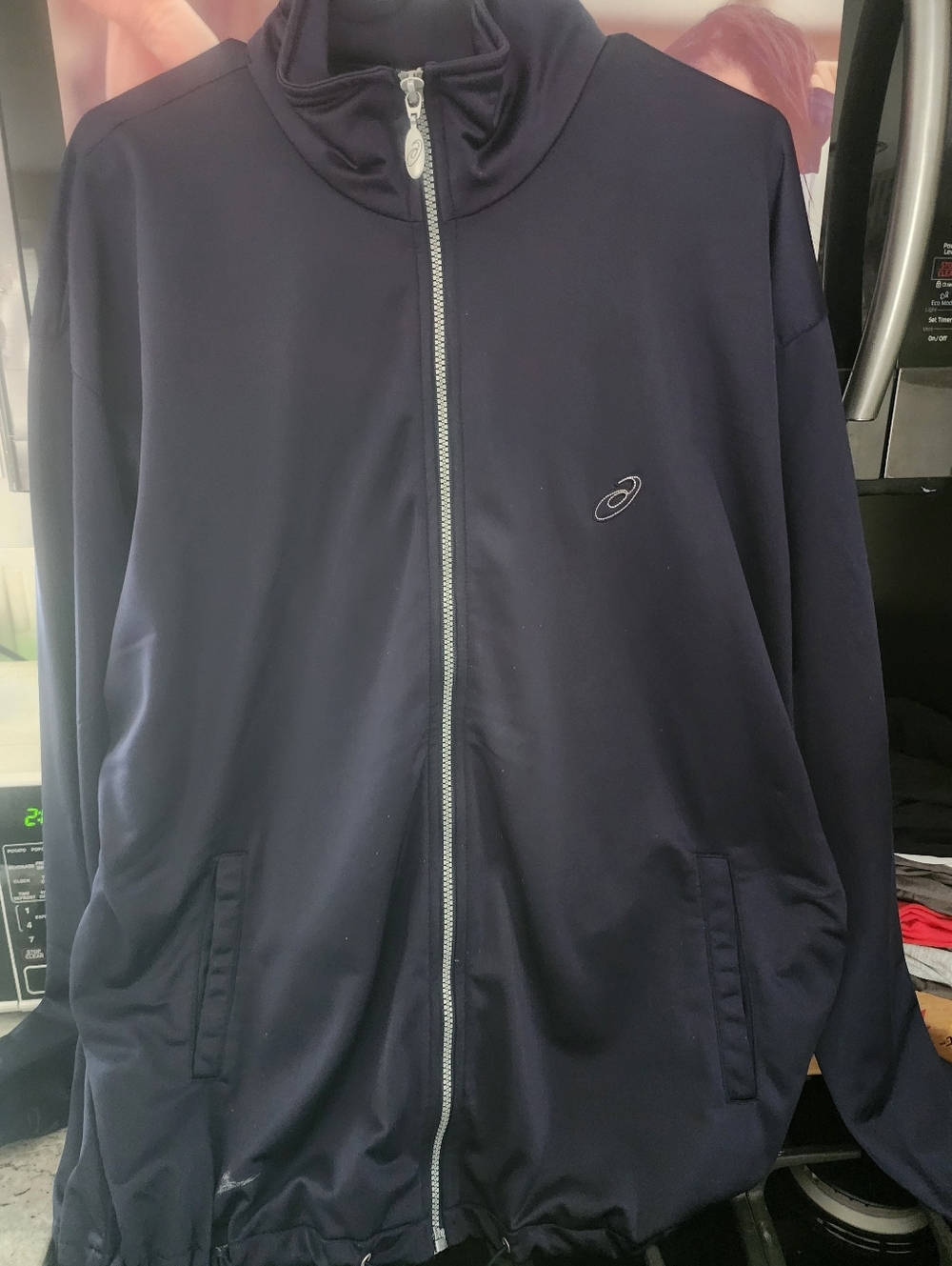 ASICS Navy Blue Full-Zip Athletic Jacket